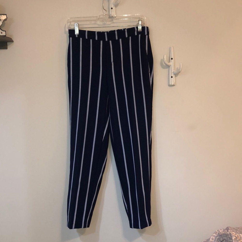 Old navy striped navy pants